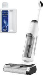 مجموعة مكنسة كهربائية Dreame Trouver K10 Pro للتنظيف الجاف والرطب ومحلول التنظيف، ممسحة كهربائية لاسلكية مع اكتشاف الأوساخ الذكي، منظف أرضيات ذكي بسعة 8.38 رطل مع خاصية الغسيل الذاتي، وقت تشغيل 30 دقيقة، تنظيف الحواف