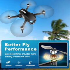 Drone with Camera, 2K HD FPV Drone with Brushless Motor, Altitude Hold, Gesture Selfie, One Key Take Off/Landing, 3D Flips, Waypoint Fly, 2 Batteries, Foldable Mini Drones for Kids and Beginners