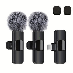Wireless Lavalier Microphone Windproof Pompom For Mobile
