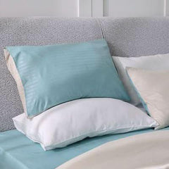 4Pc Reversible Comforter Set - King - Aqua/Stone