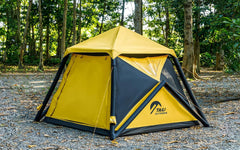 TAILI Inflatable Blow Up Tent for Camping with Hand Pump for 2/4/6/8 Person, Easy Setup Outdoor Inflatable Oxford Waterproof Air Tent House for Family Camping Adult