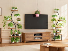 Indoor Plant Stand – 158cm Tall 8-Tier Plant Shelf, S-Shaped Corner Rack for Indoor Growing, Large Flower Holder & Decorative Living Room Stand, no plant growth lights included