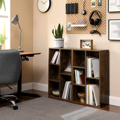 Chulovs 5 Cube Bookcase, Wooden Bookshelf with 5 Compartments, Floor Standing Storage Unit for Files, Decor, In Study, Living Room, Bedroom, bookshelves