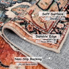 XICEN Rug Persian Crystal Print Living Room Area rugs, 140 * 200CM Large Washable Living Bedroom Rug, for Family Bedroom Office Featuring Stain Resistant Easy to clean Floor rugs Large