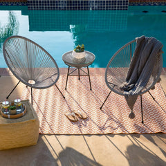 Gray PE Rattan Balcony Table & Chair Set 90 × 72 × 39 cm