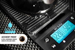 Coffee Scale | Kitchen Scale | Pour Over V60 Drip Coffee | Food Baking Table Weighting with Tare timing Function Digital Precise Graduation Waterproof Mat 0.1-3000G ميزان قهوة رقمي مع مؤقت