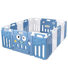 16-Panel Baby Play Yards with Lock Door LK031