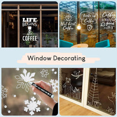 Chalk Pens for Blackboard, Washable, Chalk Pen for Windows