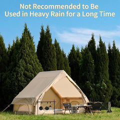 Inflatable 4 Person Waterproof House Family Tent Easy to Set Up Glamping Tent with Storage Bag and Air Pump Camping Tent