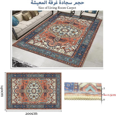 Area Rugs Living Room Rugs Ultra Soft Fluffy Carpets for Bedroom, Modern Luxury Rug Thickened Rectangular Anti-Slip Rugs for Coffee Table Sofa Blanket Indoor Kids Home Decorative Floor Mat, 200*140cm