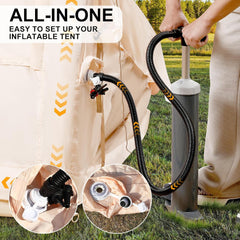 Tents for Camping - Inflatable Tent with PUM, Instant Setup Waterproof Tent, Oxford Fabric Camping Tent with Skylight, 3x2.4x2.2m Large Inflatable Camping Tent, 4 Season Family Tents for Camping