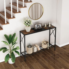 106cm Console Table, sofa table Narrow Sofa Table for Entryway, Industrial Side Table for Hallway, Living Room, Bedroom, Sturdy and Stable, Easy to Assemble, K106