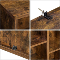 Chulovs 5 Cube Bookcase, Wooden Bookshelf with 5 Compartments, Floor Standing Storage Unit for Files, Decor, In Study, Living Room, Bedroom, bookshelves