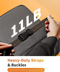 HOTOR Car Trash Can with Lid and Storage Pockets, 100% Leak-Proof Car Organizer, Waterproof Car Garbage Can, Multipurpose Trash Bin for Car - Black