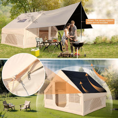 Tents for Camping - Inflatable Tent with PUM, Instant Setup Waterproof Tent, Oxford Fabric Camping Tent with Skylight, 3x2.4x2.2m Large Inflatable Camping Tent, 4 Season Family Tents for Camping