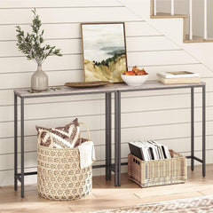 Chulovs Narrow Console Table, 75cm Small Entryway Table for Hallway, Bedroom, Living Room, Foyer, Long Entryway (Greige)