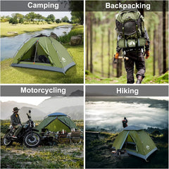 Night Cat Upgraded Backpacking Tents 1 2 Persons Easy Clip Setup Camping Tent Adults Scouts Heavy Rainproof Compact Lightweight