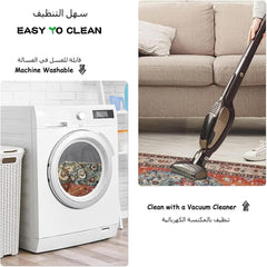 XICEN Rug Persian Crystal Print Living Room Area rugs, 140 * 200CM Large Washable Living Bedroom Rug, for Family Bedroom Office Featuring Stain Resistant Easy to clean Floor rugs Large