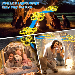 2024 Upgraded Hand Controlled Drone for Kids Small Rc Quadcopter Aircraft With Smart Watch, Cool LED Remote Control Drone 360° Flips, 3 Modes, 2 Larger Capacity Batteries