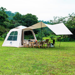 TAILI Inflatable Blow Up Tent for Camping with Hand Pump for 2/4/6/8 Person, Easy Setup Outdoor Inflatable Oxford Waterproof Air Tent House for Family Camping Adult