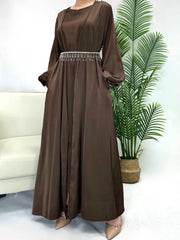 عباية رمضانية بأكمام طويلة عباية سادة ملابس نسائية