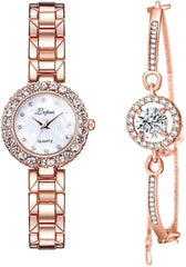 Classic Watch and Bracelet Set for Women EL043 - Nimall