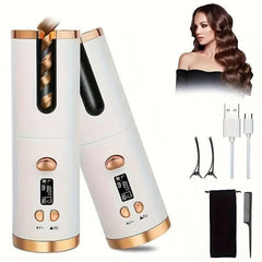 Cordless Automatic Hair Curler, Rechargeable Auto Curling Iron 50%