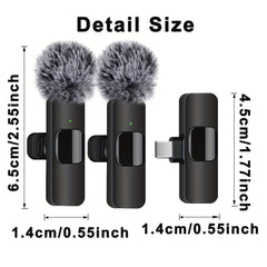 Wireless Lavalier Microphone Windproof Pompom For Mobile