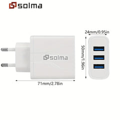 3 USB Ports Multifunctional Charging Head 5V1A
