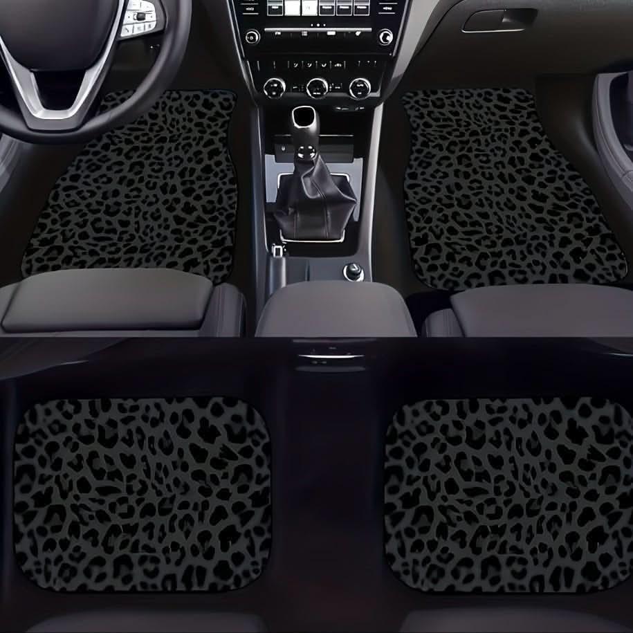 Leopard Print 4 - Piece Car Floor Mat Set AH027 - Nimall
