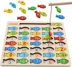 Magnetic Wooden Fishing Game Toy for Toddlers LK015 - Nimall
