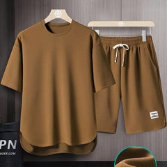 تي شيرت رجالي كاجوال سادة برقبة دائرية وأكمام قصيرة 50%