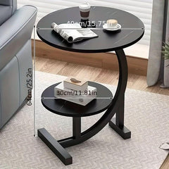 Minimalist Design Resistant Double Layered Round End Table