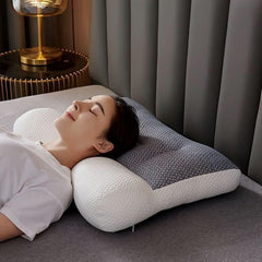 Orthopedic Reverse Traction Pillow Protects Cervical Vertebra Single Neck Pillow Machine Washable 48X74cm 50%