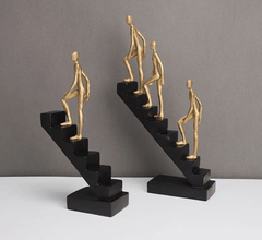 ديكور طاولة تجريدي من السيرينجيتي باللون الأسود/الذهبي 16×7.3×36 سم