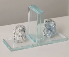 Crystal Book End Clear 13x9x15Cm