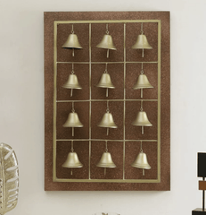 ديكور حائط على شكل جرس توران معدني مقاس 23×5×32 سم