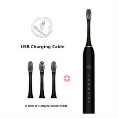 Sonic Electric Toothbrush Ultrasonic Automatic USB Rechargeable Toothbrush