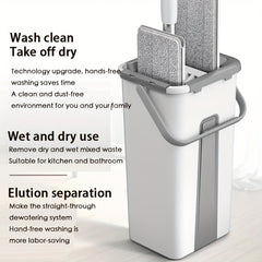 Hand-free Wash Flat Mop And Bucket Set