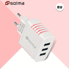 3-Port USB Wall Charger Adapter