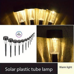 12pcs Solar-Powered LED Garden Lights - Energy-Efficient 50%