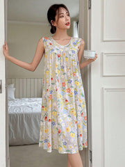 Floral Print Sleeveless Nightdress Womens Lingerie