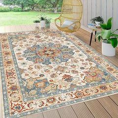 1pc Boho Area Carpet Machine Washable Non-Shedding Large Floor Carpet