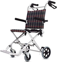 generic Propelled Wheelchair Folding Lightweight Aluminum Alloy with Rust and Corrosion Resistant Small Wheelchair