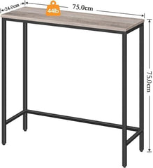 Chulovs Narrow Console Table, 75cm Small Entryway Table for Hallway, Bedroom, Living Room, Foyer, Long Entryway (Greige)