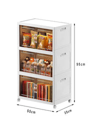 Collapsible  Storage Cabinet three shelf