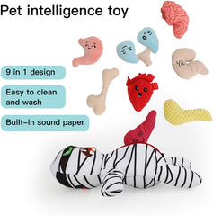 Squeaky Dog Toys,Colorful Durable Toy with Cotton Rope
