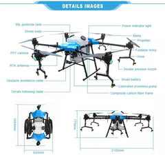 Heavy Lift 30KG Payload Remote Control Agricultural Drone for Crop Plant Spraying