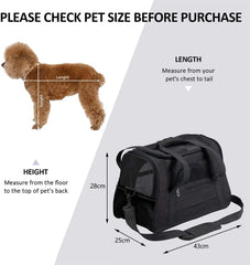 Cat Carrier,Premium Pet Carrier Soft Sided with Fleece Pad for Cat and Small Dogs