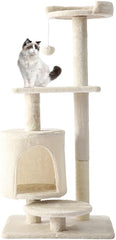 Cat Tower, indoor cat tree with sisal covered catch posts and plush catch balls